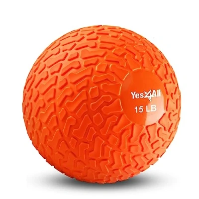 Imagen de Yes4All KPVX, Slam Ball 25lbs, balón Medicinal para Entrenamiento de Fuerza y ​​Crossfit Pelota Ejercicio Fitness con Banda Rodadura Goma Resistente Carcasa (25lbs, Negro) KPVX