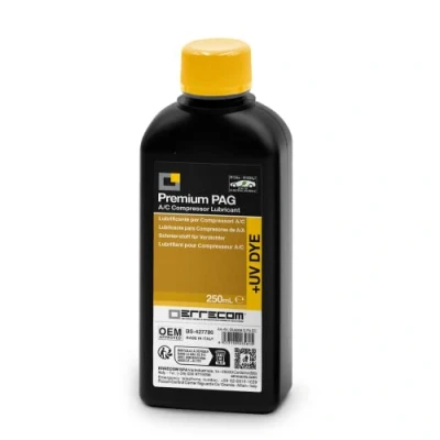 Imagen de ERRECOM PAG Universal Premium + UV DYE 250 ml, Lubricante para Compresores A/A tradicionales o eléctricos de los automóviles, funcionantes con GAS refrigerante R134a y R1234yf