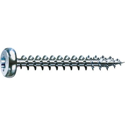 Imagen de SPAX T STAR plus, Tornillo universal 4,0 x 25 mm, 1000 Unidades, Cabeza redonda, rosca completa, galvanizado claro, 4CUT, WIROX A9J, 0201010400255