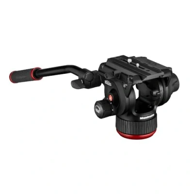 Imagen de Manfrotto, Rótula de Trípode Vídeo Fluida 504X, para Trípodes Cámara o DSLR, Cámaras Réflex, Videocámaras, Diseñada Fotógrafos y Vloggers, Soporta hasta 12 kg, en Aluminio