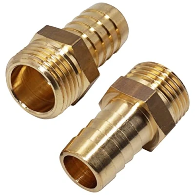 Imagen de SKIR&#039;CO (2 Piezas) Rosca Macho de latón 1/2 Pulgadas x 16 mm, Adaptador púas Manguera, Conector Cola BSP