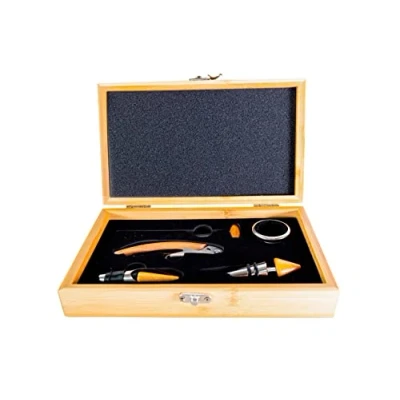Imagen de Pradel Excellence RT802HSaca Corcho Caja Sumiller Bambu para 1 Botella con 4 Accesorios