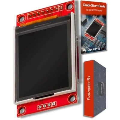 Imagen de AZDelivery 1.8 Pulgadas SPI TFT Display ST7735 con 128 x 160 Pixeles Compatible Arduino y Raspberry Pi E Book Incluido!