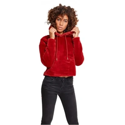 Imagen de Urban Classics Ladies Short Hoody Jersey con capucha, Mujer, Talla: Medium, Burgundy