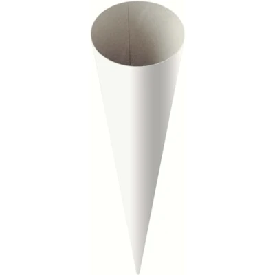 Imagen de Heyda 204870035 Cucurucho escolar (altura: 35 cm, diámetro: 11 cartón, 380 g/m²), color blanco