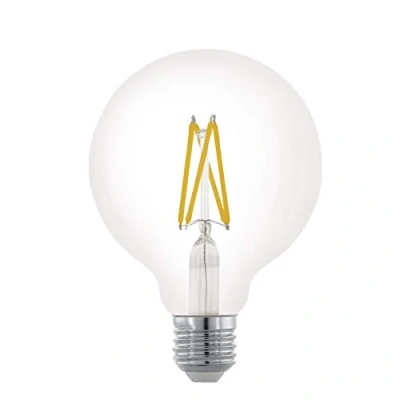 Imagen de Eglo LED E27 regulable, bombilla Globe classic, foco para iluminación retro, 7,5 Watt (equivalente a 60 Watt), 806 Lumen, blanco cálido, 2700k, Edison G95, Ø 9,5 cm