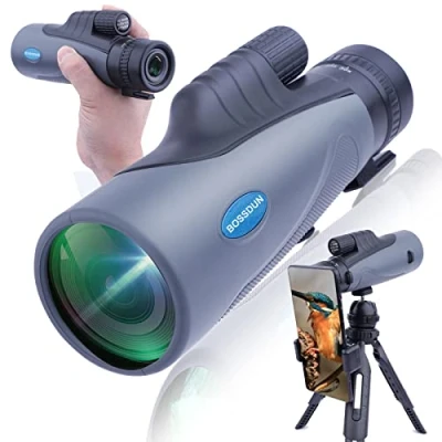 Imagen de Telescopio Monocular, 10 30X50 Zoom HD monocular con agua A prueba golpes, FMC BAK4 Prisma de alta potencia correa mano Adaptador teléfono para observación Caza Camping