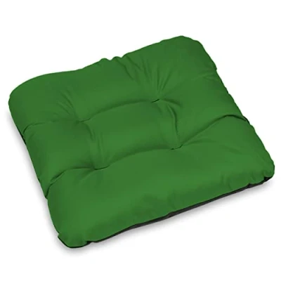 Imagen de SuperKissen24. Set de 6 Cojines Asiento Cojín Silla 45x45 cm para Interior y Exterior Cómodo e Impermeable Muebles Jardin, Terraza, Suelo Verde