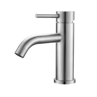 Imagen de Ibergrif M11003A Grifo de Baño Clásico, Mezclador Monomando Lavabo, Lavabo para Agua Fría y Caliente, Acero Inoxidable Cepillado