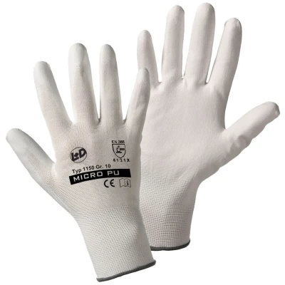 Imagen de L+D 1150 10 Guantes de protección blanco Nylon