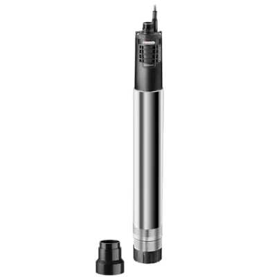 Imagen de bomba sumergible 6000/5 inox automatic Premium de GARDENA para pozos perforados: pozos, caudal 6000 l/h, acero inoxidable, automática, seguro marcha en seco (1499 20)