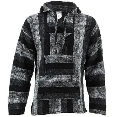 Imagen de Sudadera con capucha mexicana Baja Jerga, Tonos de Grey, XXL