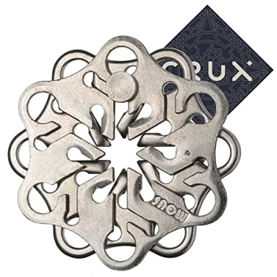 Imagen de Hanayama Cast Snow Puzzle Nivel 2 de 6 Muy difícil Incluye adhesivo Crux