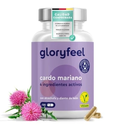 Imagen de Cardo Mariano 500mg Con Alcachofa, Diente de Leon y Desmodium Alta Dosificación Silimarina 120 Cápsulas veganas Probado en laboratorio, sin aditivos, fabricado Alemania