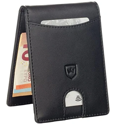 Imagen de Kronenschein® Billetera para Hombre con Clip de sujeción Billetes, Monedero pequeño, Cartera Hombres RFID Delgada Compartimento Tarjetas crédito