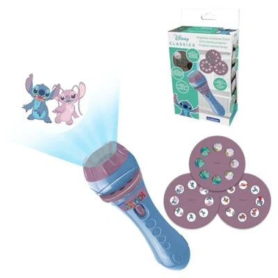 Imagen de Lexibook Disney Stitch, Linterna y proyector con 3 Discos, 24 imágenes, CREA Tus Propios Cuentos, Multicolor, M (LTC050D)