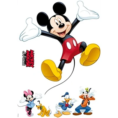 Imagen de Komar Disney 14017h Adhesivo decorativo para pared, diseño de Mickey y Minnie Mouse, 50 x 70 cm