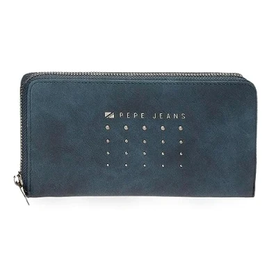 Imagen de Pepe Jeans Holly Billetero con Tarjetero Azul 19,5x10x2 cms Piel sintética