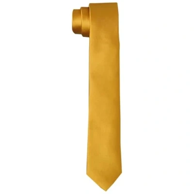Imagen de DonDon corbatas para hombres hechas a mano aspecto seda 6 cm Amarillo pastel