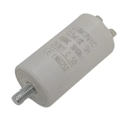 Imagen de Lumonic Condensador de arranque con Enchufe 6,3x0,8mm I 12,5µF 450V 34x65mm 12,5uF motor carcasa plástico