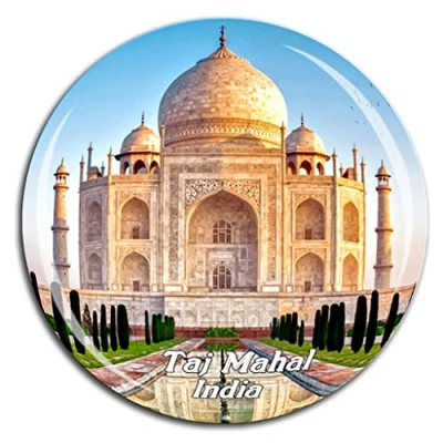 Imagen de Weekino Taj Mahal Agra India Imán de Nevera Cristal 3D la Ciudad Turismo Viaje Colección Recuerdos Regalo Fuerte Etiqueta Engomada del refrigerador