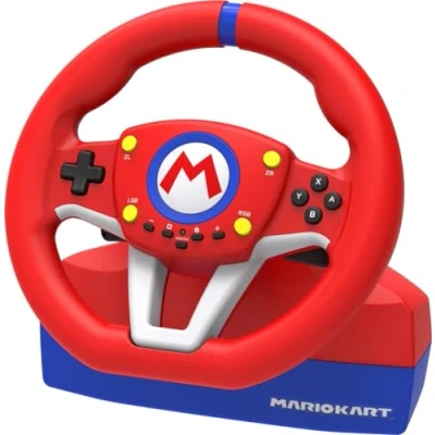 Imagen de Volante Hori Mario Kart Racing, Para Nintendo Switch, Pedales, USB, LED, Rojo