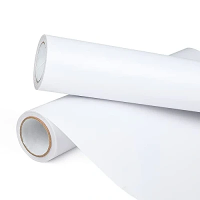 Imagen de Prime Vinyl 11 Ft PET Vinilo adhesivo Blanco Mate 30.5 x 335.5 cm Permanente para Cortadora, Calcomanía el Hogar, Vasos, Ventanas