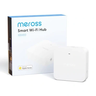 Imagen de Meross Smart Hub MSH400 con Alarma 110dB, Soporta Temporizador Riego, Detector Humo, Sensores (Puerta/Ventana, Fugas Agua, Temp/Humedad) Compatibile Apple HomeKit, Alexa y Google Home