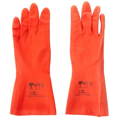 Imagen de MAPAÑOL PROFESIONAL Doble Nit/180 Guantes de Protección, Rojo, 7, 1 par