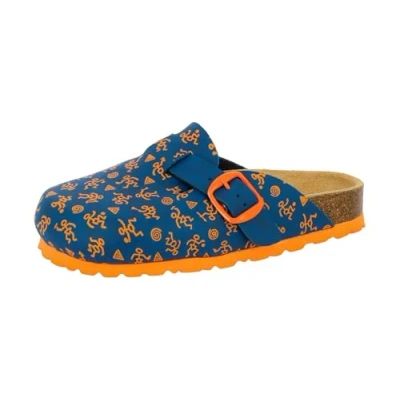 Imagen de Lico Bioline Clog Kids, Zuecos, Blau/Orange, 34 EU
