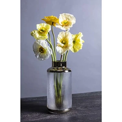Imagen de Kare Design jarrón LA Noble Oro, Decorativo, de Cristal para Flores, Mesa, Flores el salón, Accesorio, 30x15x15 cm