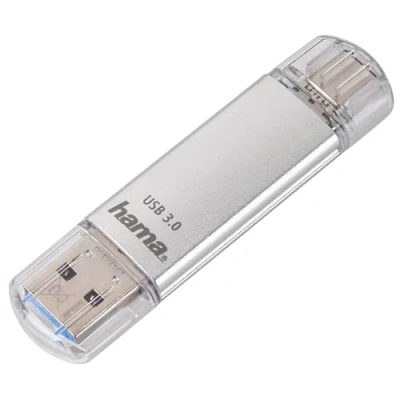 Imagen de Hama Memoria USB con 3.0 y 3.1 Tipo C Plata 128 GB, 00181073