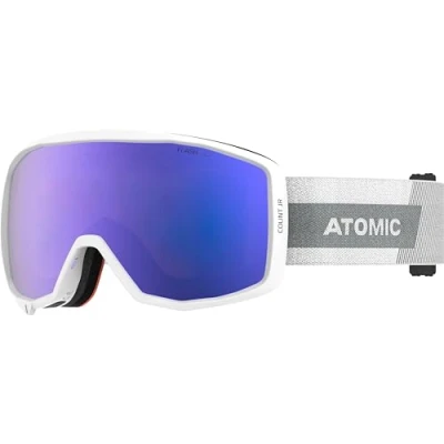Imagen de ATOMIC Máscara de esquí Para niños, tiempo nublado a soleado, Montura júnior, Doble lente esférica, Compatible con gafas vista, Count JR Spherical, Blanco/Azul Flash, AN5106104, talla única