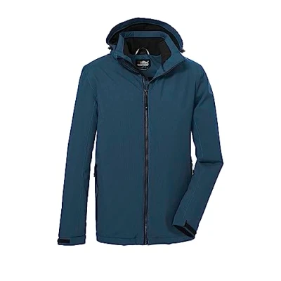 Imagen de killtec Hombre Chaqueta funcional/chaqueta de exterior con capucha desmontable KOW 22 MN JCKT, dark blue, S, 39705 000