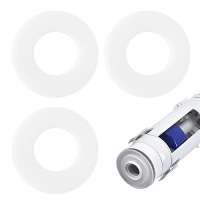 Imagen de 3 Piezas Arandela de sellado recambio para Geberit 816.418.00.1, Diafragma Junta Válvula Descarga Goma Silicona, 63 x 32 mm La repuesto
