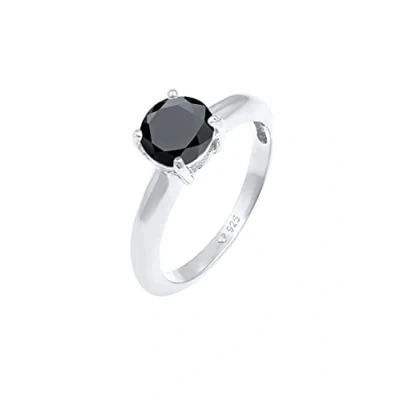 Imagen de Elli Anillos Mujeres solitario clásico con cristal de circonita en plata ley 925