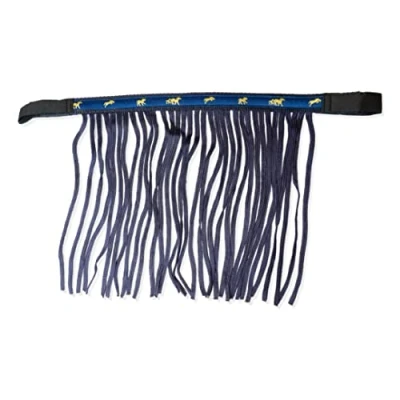 Imagen de Franjas antimoscas para Caballos, máscara con Flecos y Cierre, Gorro Shetty, Pony, COB, Sangre Caliente, KB (Pony, Azul)