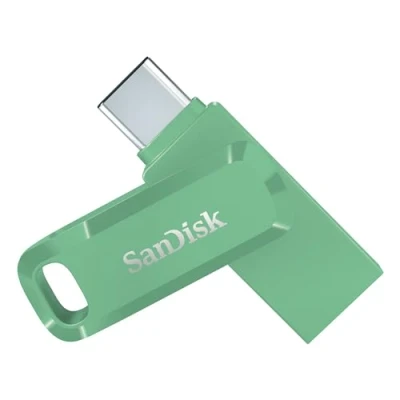 Imagen de SanDisk 64GB Ultra Dual Drive Go, Memoria Flash USB Type C con Conectores y A Reversibles, hasta 150 MB/s para Smartphones, tabletas, Macs Ordenadores , Absinthe Green