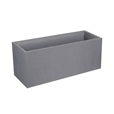 Imagen de EDA Plastiques Volcania Jardinera, decoración de Piedra, 99,5 x 39 43, 98 l, Color Gris