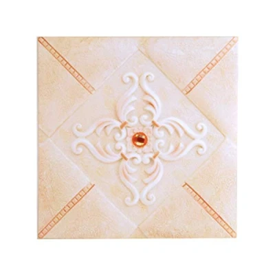 Imagen de Yosoo 10 Piezas Pegatinas de Azulejo Autoadhesivas PVC Diagonal Pared Piso Azulejos Baño Calcomanías 3D Decoración Hogar 12 cm x