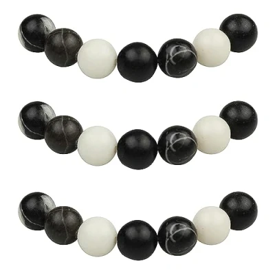Imagen de MJDCB 4mm 85 piezas Cuentas de Piedra Jaspe Cebra Blanco Negro Redondas Sueltas Piedras Semipreciosas Naturales para Hacer Joyas Pulseras Collares