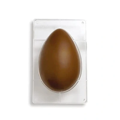 Imagen de Decora 0050060 Molde para Huevos de Chocolate en Policarbonato 1 Cavidad 175 x 260 mm, Ideal Preparar Chocolates Brillantes y Crujientes, Diseño Profesional