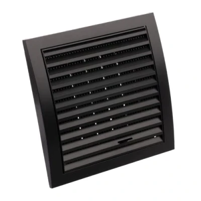 Imagen de Ø 125mm Rejilla para Ventilación de Regulable con Protección contra Insectos Plástico ABS Antracita
