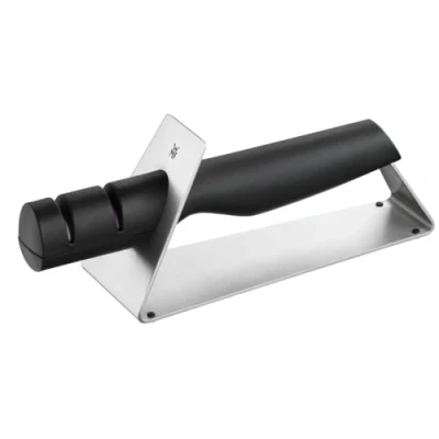 Imagen de WMF Gourmet Afilador de Cuchillos con 2 Discos Cerámicos para Preafilado y Posafilado, Negro