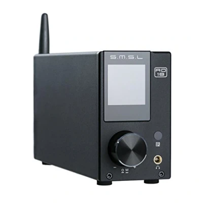 Imagen de SMSL AD18 Audio HiFi Amplificador Estereo con Bluetooth 4.2 compatibles, USB DSP Forma del de Potencia Digital 2.1 para Altavoz, 80wx2 Clase D Salida Subwoofer