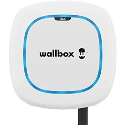 Imagen de Wallbox Pulsar MAX, Cargador para Vehículo Eléctrico (7,4 kW, Type 2, Wi Fi, Bluetooth, OCPP, Interior/Exterior, Cable de Recarga 7 Metros, Facíl Instalar), Blanco