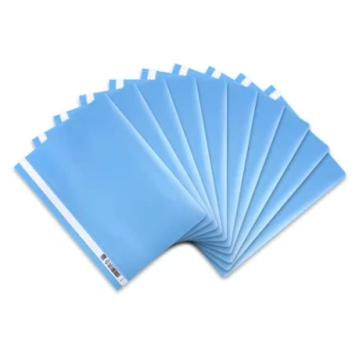 Imagen de ELBA 100742 Carpetas de plástico tamaño A4, 10 unidades, color azul claro 31 x 22,8 0,3 cm