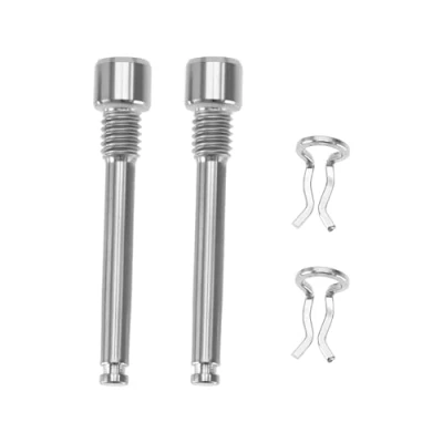 Imagen de eMagTech 2 Tornillos de Pinza Bicicleta Y8J798060 M4 Perno Freno Disco Pin aleación Titanio con Anillos compatibles Shimano
