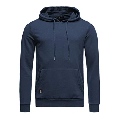 Imagen de RED BRIDGE Sudadera Unicolor con Capucha de algodón para Hombre Azul Oscuro