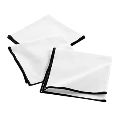 Imagen de suavidad Interior, 3 servilletas de Mesa (40 x 40 Cm) Mistraline Blanco, Algodón Reciclado